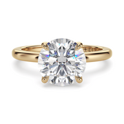 LUCCE LUCIA™ 4-Prong Round Lab Diamond 1.05ct D VS1 Id IGI 14K Yellow Gold