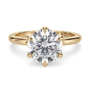 LUCCE LUCIA™ 6-Prong Lab Diamond 1.02ct D VVS2 Id IGI 14K Yellow Gold
