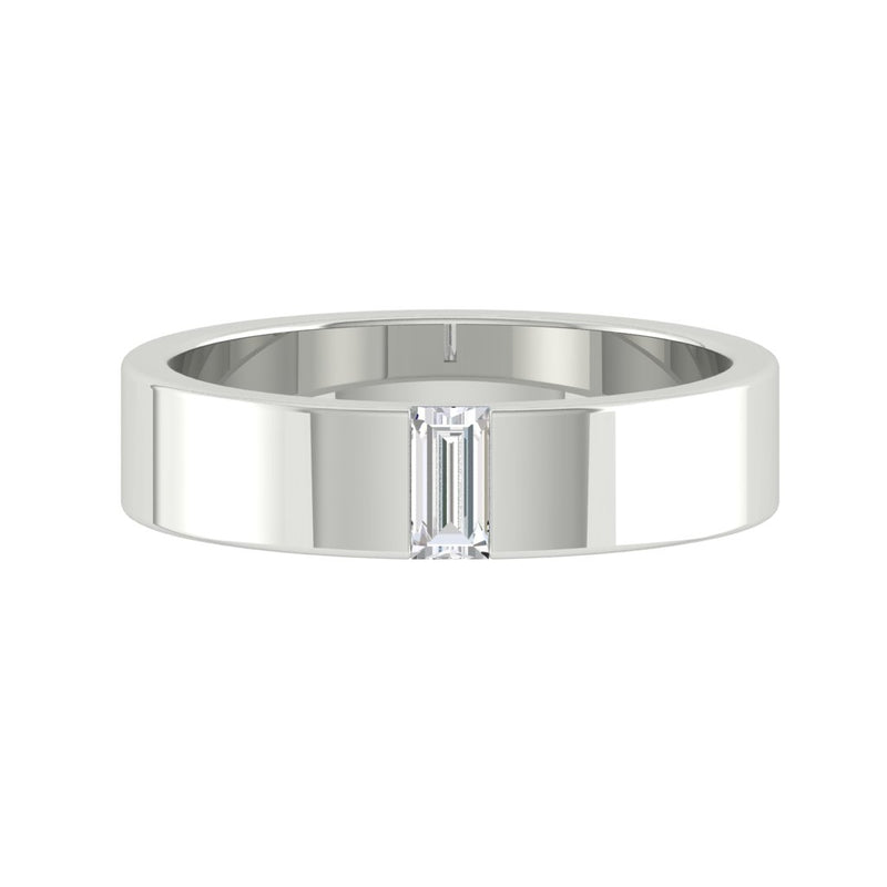 Retto 4mm 0.14ct Lab Diamond 14K White Gold