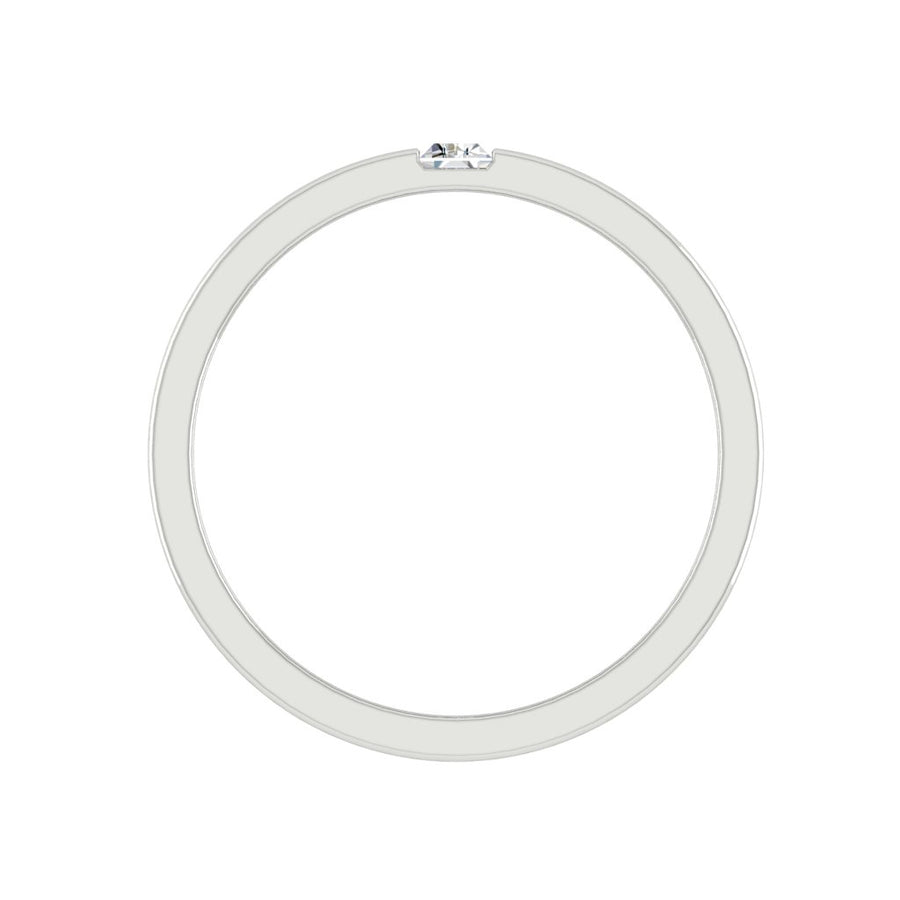 Load image into Gallery viewer, LUCCE RETTO™ Polished 4mm 0.14ct Lab Diamond 14K White Gold
