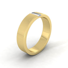 Load image into Gallery viewer, Lucce Retto Polished 3mm 0.24ct Natural Diamond 18K Yellow Gold
