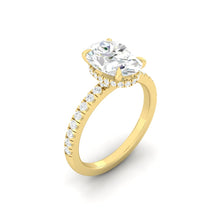 Load image into Gallery viewer, Madelyne Pave Oval Moissanite
