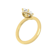 Load image into Gallery viewer, Madelyne Marquise Natural Diamond 0.50ct F VS1 Ex GIA 18K Yellow Gold/ Platinum
