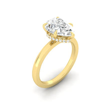 Load image into Gallery viewer, Lucce Verona Pear Lab Diamond 2.00ct E VS1 Ex IGI 18K Yellow Gold and Platinum Prongs
