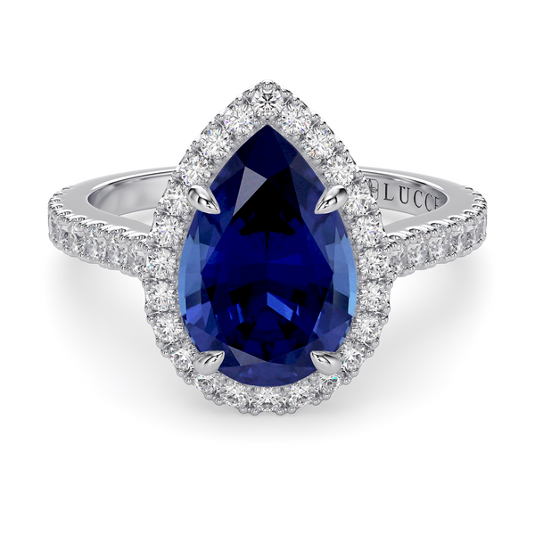 LUCCE MONTEVALLE™ Pear AURORA™ Blue Sapphire 1.00ct 14K White Gold