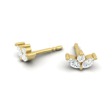 Load image into Gallery viewer, Lucce Paula Earrings 0.46 CTW Lab Diamond 18K Yellow Gold
