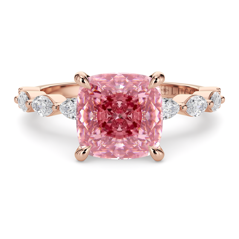 Lucce Paula Cushion Rosé Pink Diamond