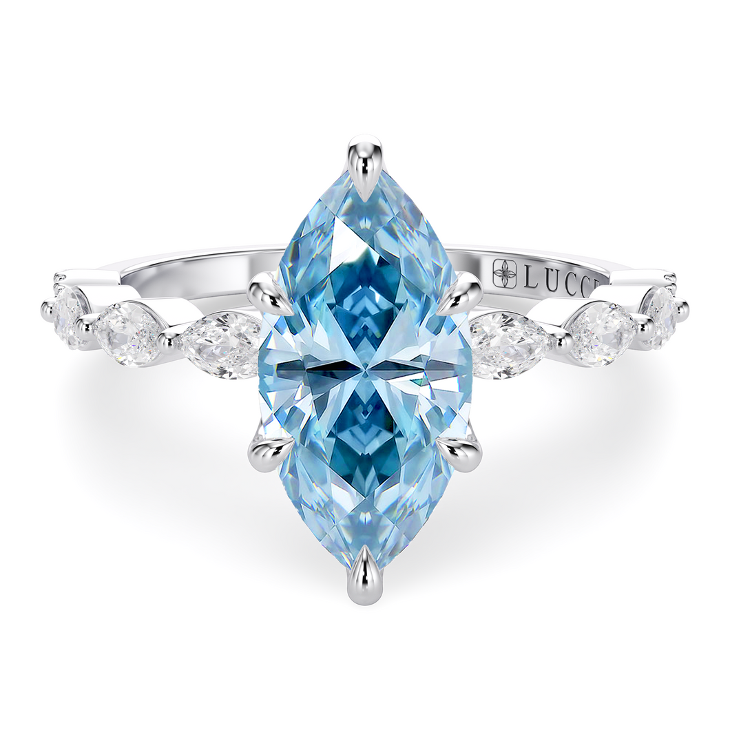 Lucce Paula Marquise Ocean Blue Diamond