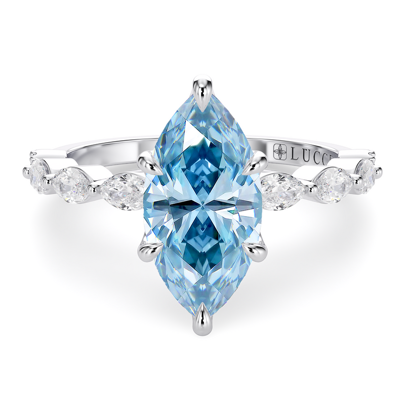 Lucce Paula Marquise Ocean Blue Diamond