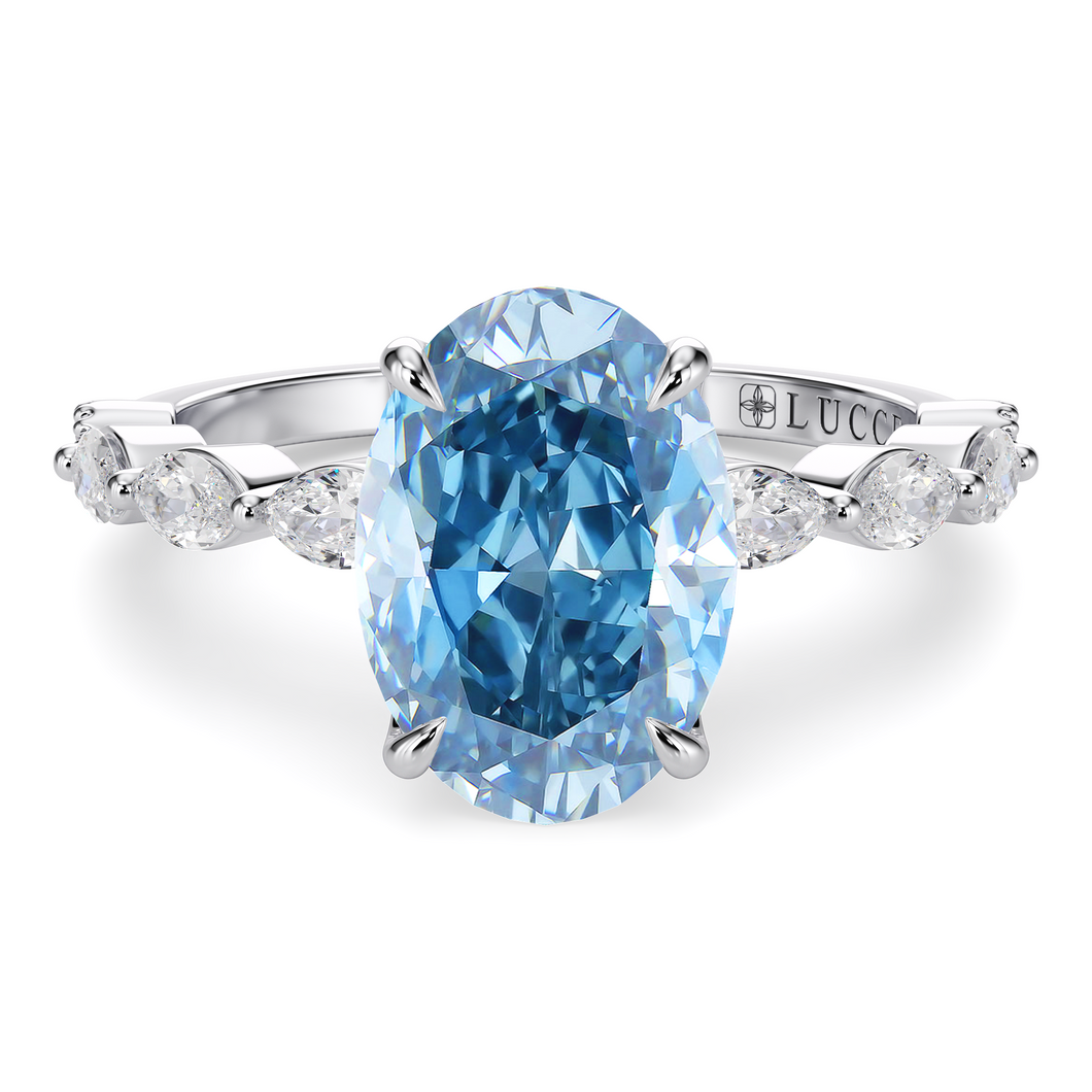 Lucce Paula Oval Ocean Blue Diamond