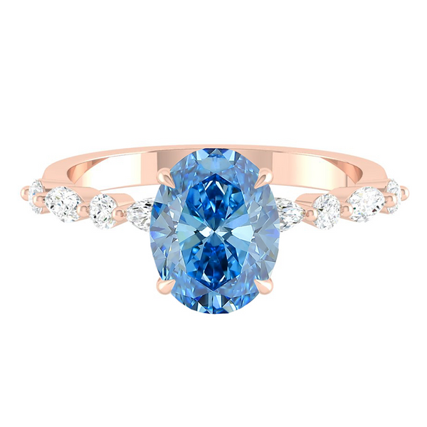 Lucce Paula Oval Ocean Blue Diamond