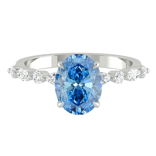 Lucce Paula Oval Ocean Blue Diamond
