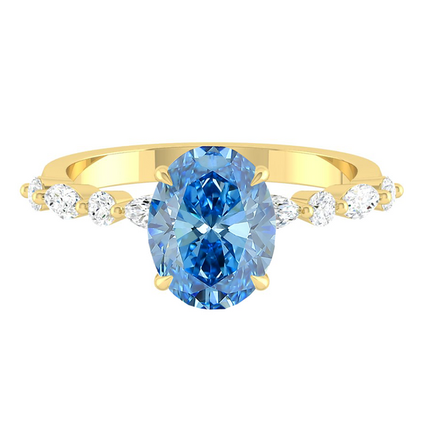 Lucce Paula Oval Ocean Blue Diamond