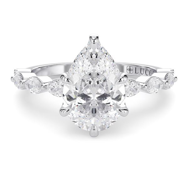 Lucce Paula Pear Moissanite