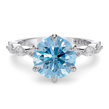 Load image into Gallery viewer, Lucce Paula Round Ocean Blue Diamond
