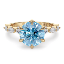 Load image into Gallery viewer, Lucce Paula Round Ocean Blue Diamond
