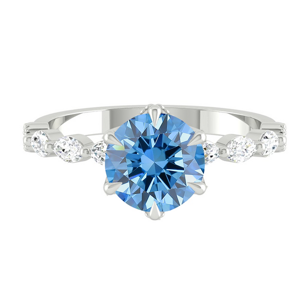 Lucce Paula Round Ocean Blue Diamond