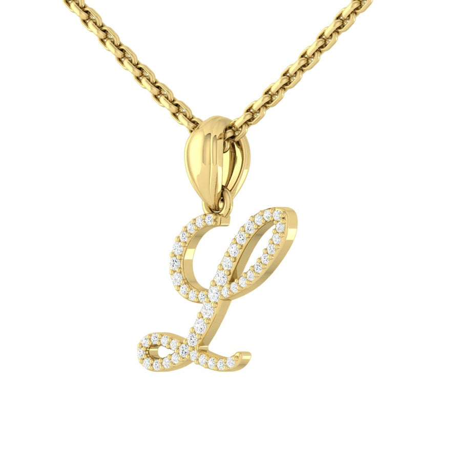 Load image into Gallery viewer, LUCCE Personalized Letter Necklace Diamond
