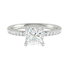 Load image into Gallery viewer, Lucia Pavé Princess Natural Diamond 0.60ct G VS1 Ex GIA Platinum
