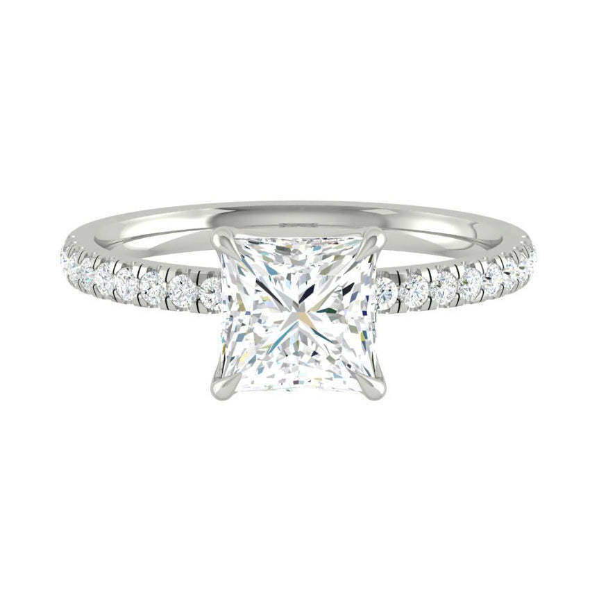 Lucia Pavé Princess Natural Diamond 0.60ct G VS1 Ex GIA Platinum