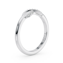 Load image into Gallery viewer, LUCCE Infinity Two Tone Diamond Pave Band Promise Ring in Gold or Platinum
