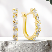 LUCCE MARCHESA™ Hoop Earrings 1.25ctw Lab Diamond 14K Yellow Gold