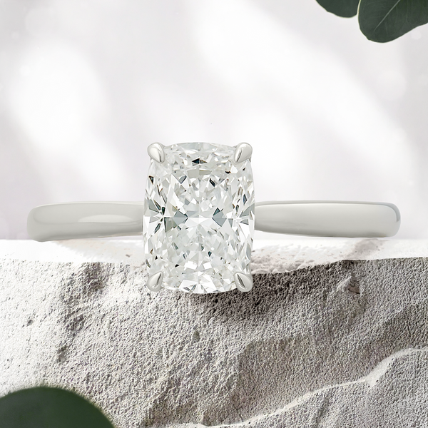 LUCCE AZALEA™ Cushion Lab Diamond 1.03ct D VVS2 IGI 14K White Gold