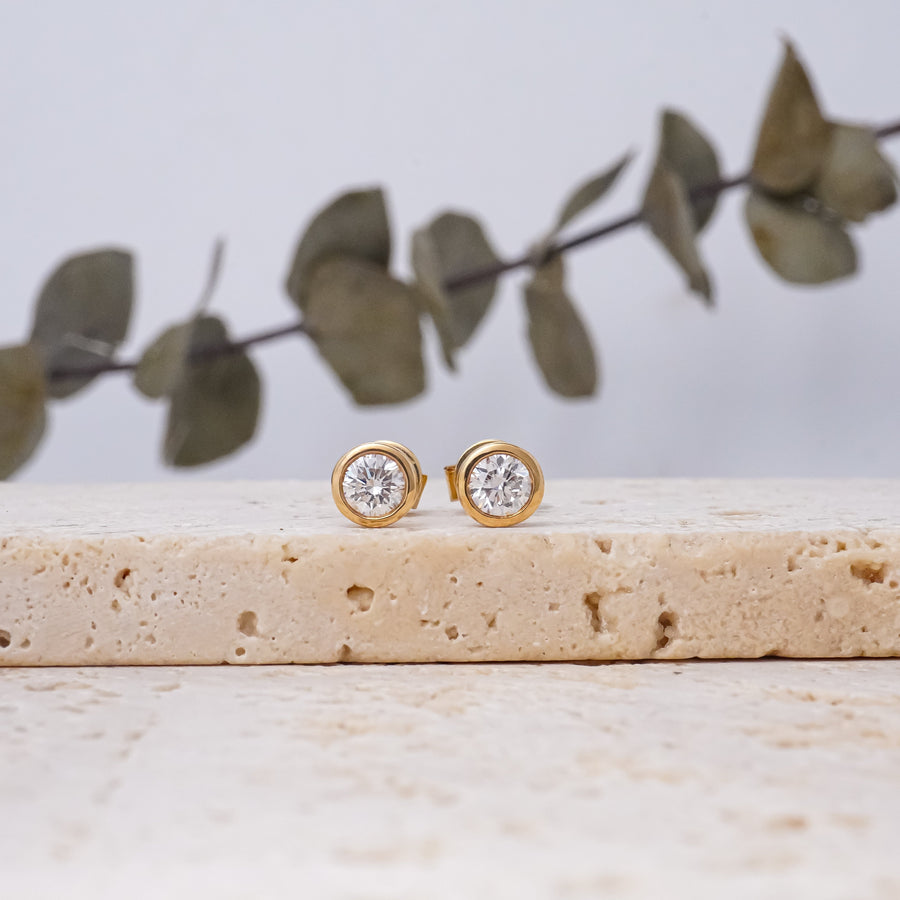 Load image into Gallery viewer, LUCCE CARLISLE™ 6-Petal Earrings Round Diamond
