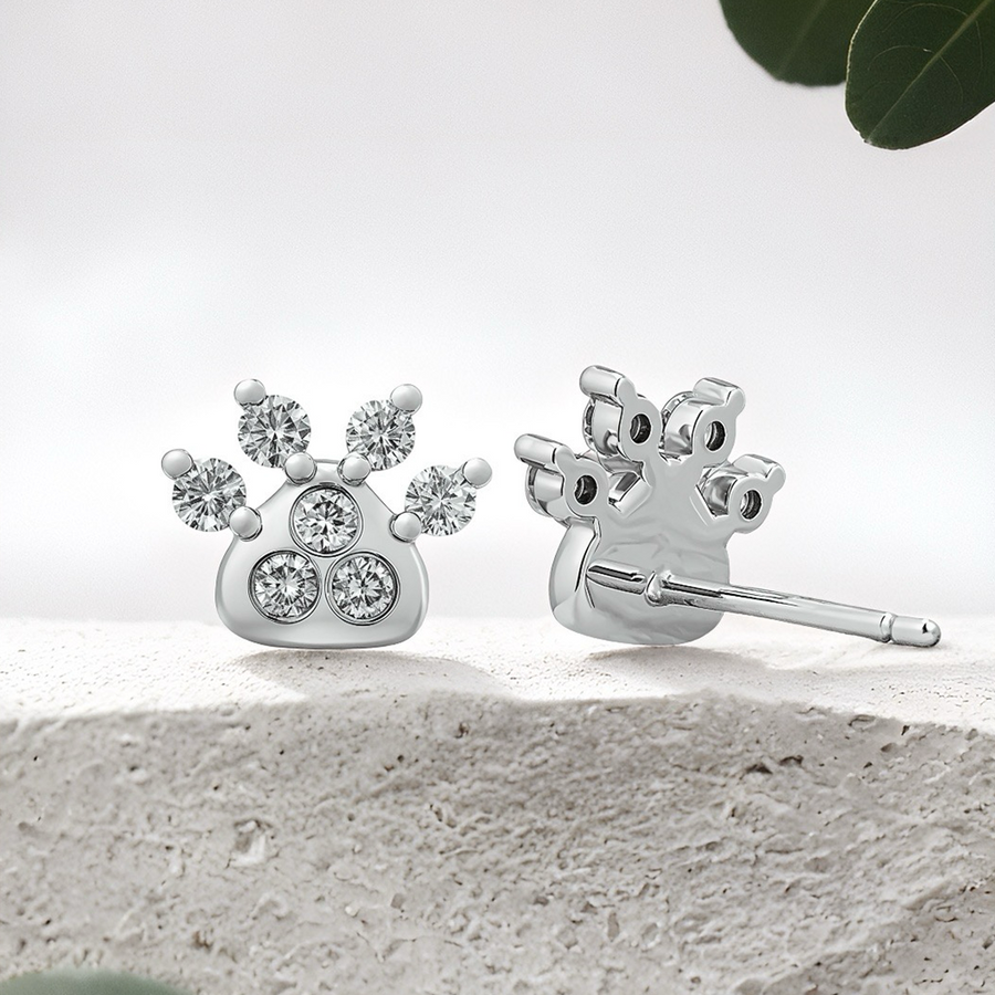 Load image into Gallery viewer, LUCCE ZAMPA™ Earrings 0.39ctw Lab Diamond 18K White Gold
