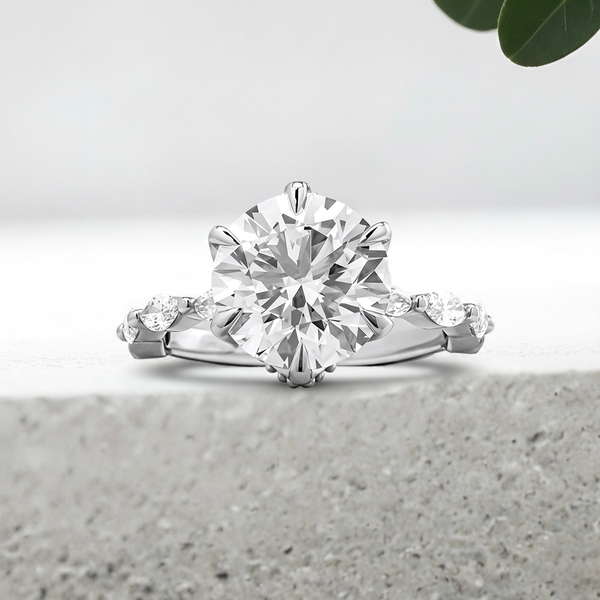 LUCCE PAULA™ Round Lab Diamond 3.02ct D IF Id IGI Platinum