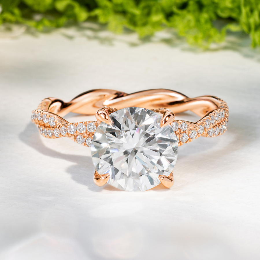 Load image into Gallery viewer, LUCCE JAMILA™ 1.95ct CELESTE™ Moissanite 14K Rose Gold
