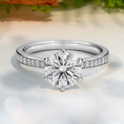 LUCCE ANGELA™ Pavé Round Lab Diamond 1.52ct D VS1 Id IGI Platinum