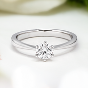 LUCCE ANGELA™ Round Lab Diamond 0.52ct D VVS2 Id IGI 14K White Gold