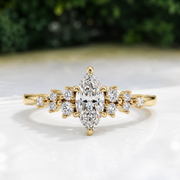 LUCCE ELLIA™ Marquise Natural Diamond 0.50ct I VS1 GIA 18K Yellow Gold