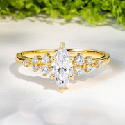LUCCE ELLIA™ Marquise Natural Diamond 0.50ct I VS1 GIA 18K Yellow Gold