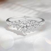 LUCCE ELLIA™ Marquise Natural Diamond 0.50ct I VS2 GIA 18K White Gold