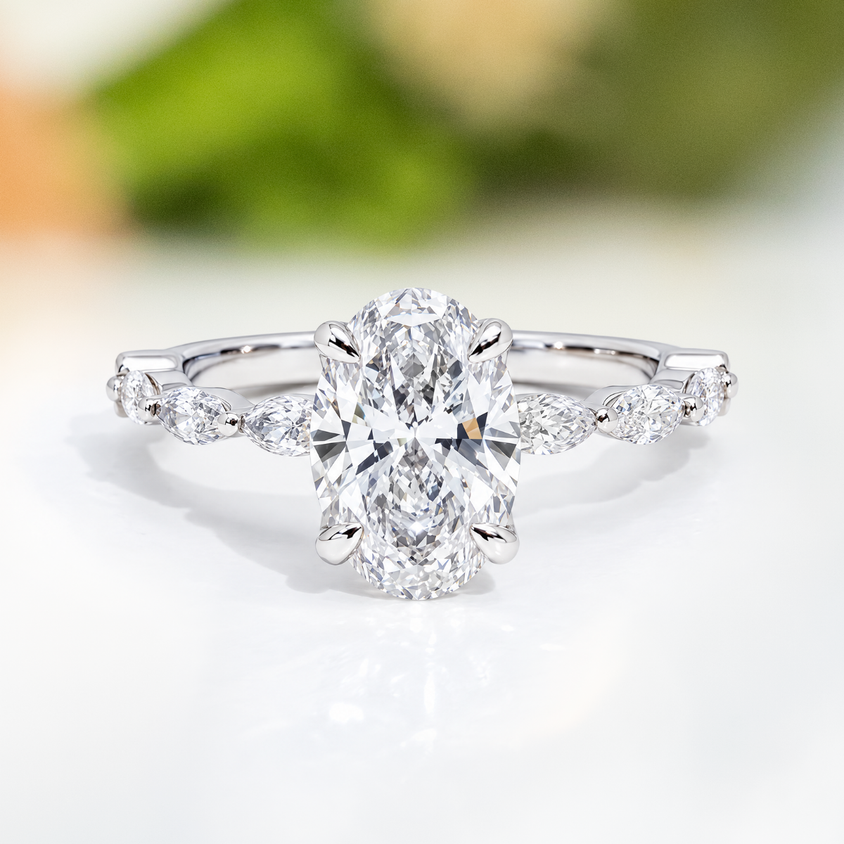Load image into Gallery viewer, LUCCE MARCHESA™ Oval Lab Diamond 2.00ct E VVS2 IGI Platinum
