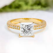 LUCCE KAELA™ Princess CELESTE™ Moissanite 1.50ct 14K Yellow Gold
