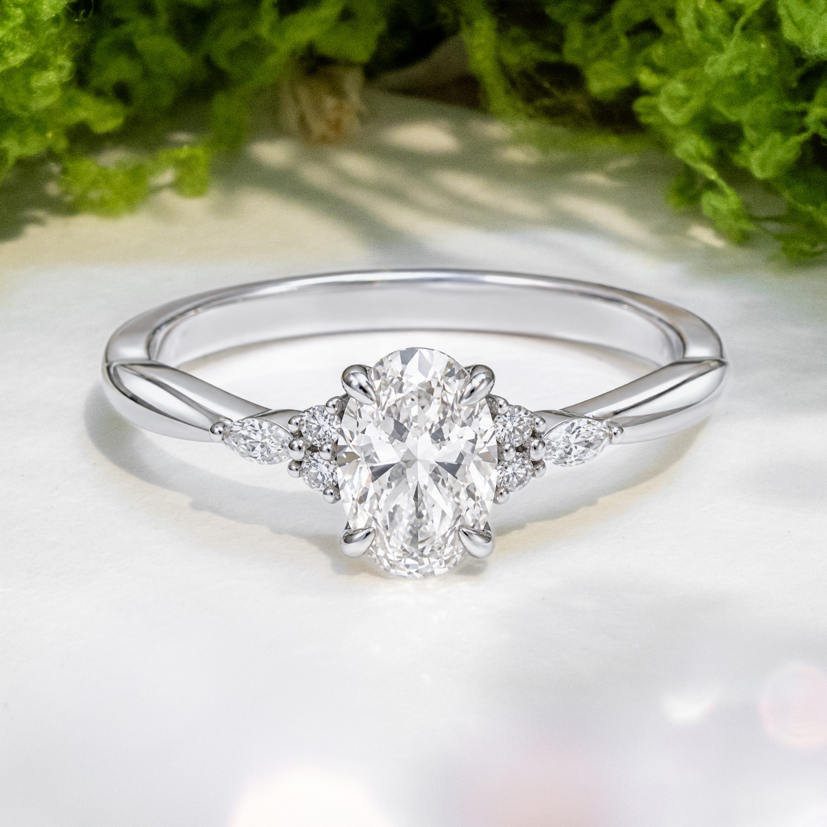Load image into Gallery viewer, LUCCE ALESSA™ Oval Lab Diamond 1.01ct D VVS2 IGI 14K White Gold
