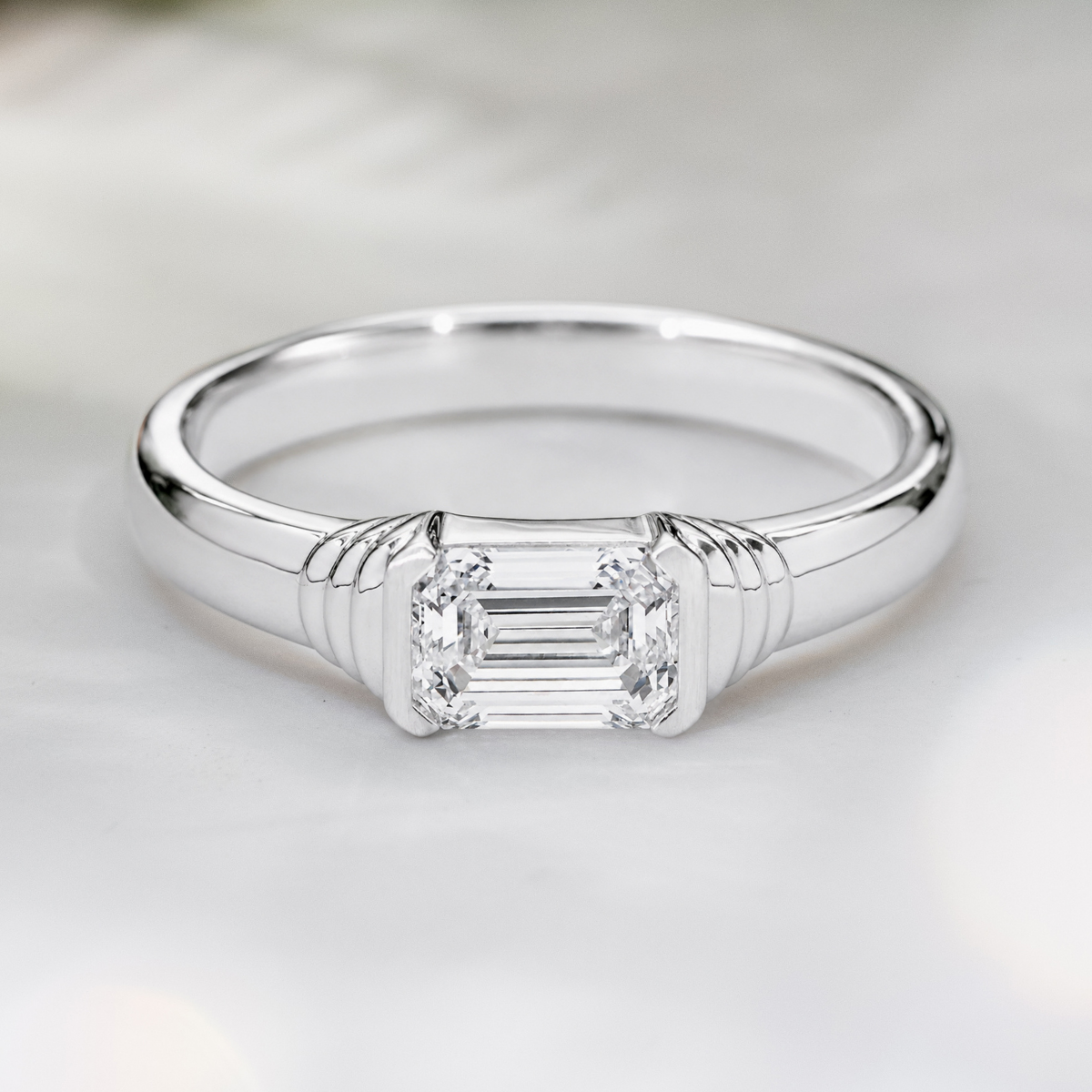 Load image into Gallery viewer, LUCCE CARLISLE™ Corde Emerald Lab Diamond 1.05ct D VVS2 14K White Gold
