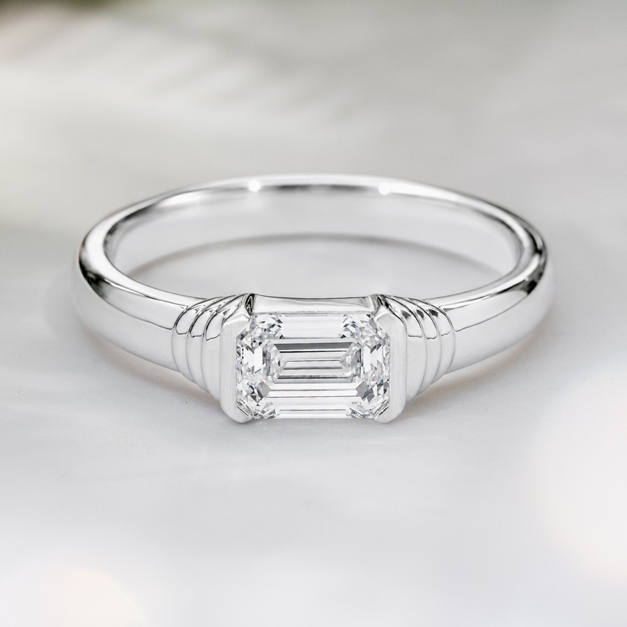 Load image into Gallery viewer, LUCCE CARLISLE™ Corde Emerald Lab Diamond 1.05ct D VVS2 14K White Gold
