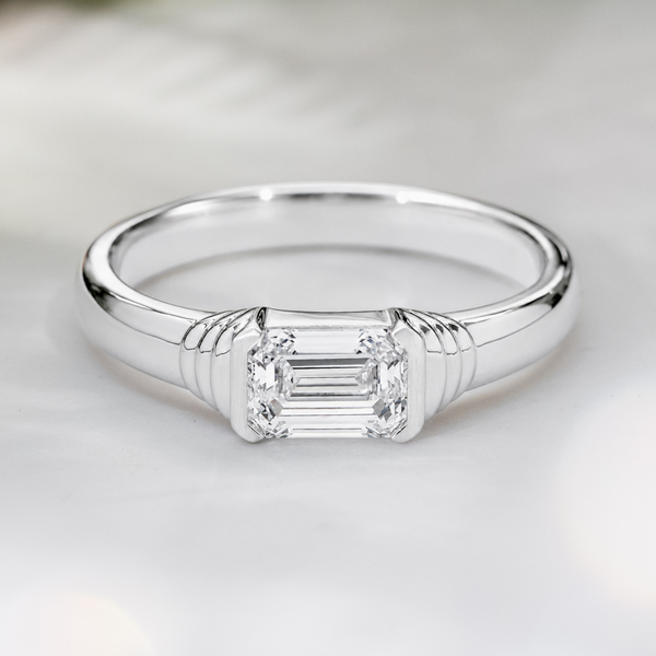 LUCCE CARLISLE™ Corde Emerald Lab Diamond 1.05ct D VVS2 14K White Gold
