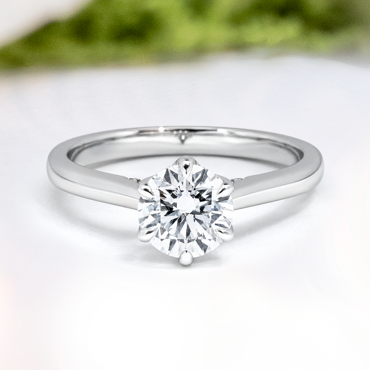 Load image into Gallery viewer, LUCCE AZALEA™ Round Lab Diamond 1.02ct D VS1 Id IGI 18K White Gold
