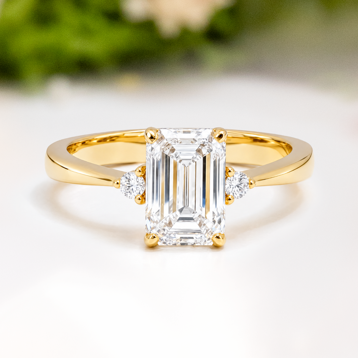 Load image into Gallery viewer, LUCCE CUSTOM SOPHIA™ Emerald Lab Diamond 1.56ct E VVS2 14K Yellow Gold
