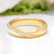 LUCCE ARCUS™ Luxe Polished Natural Diamond 5mm 14K Yellow Gold