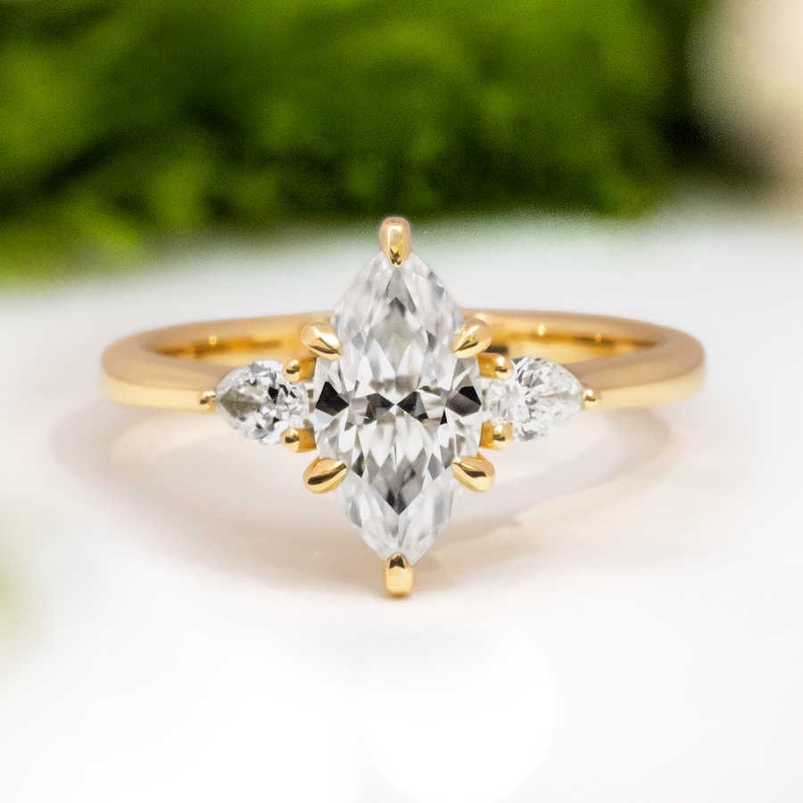 Load image into Gallery viewer, LUCCE SOPHIA™ Marquise CELESTE™ Moissanite 1.00ct 14K Yellow Gold
