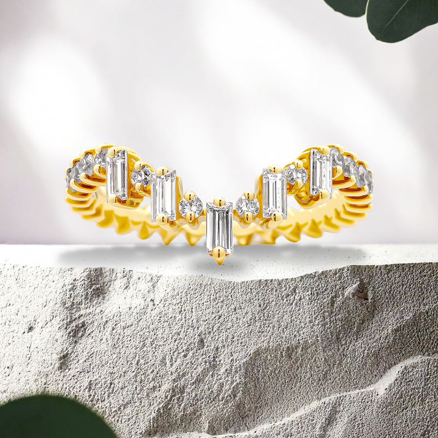 Load image into Gallery viewer, LUCCE GALERIE™ Band 0.81ctw Lab Diamond 18K Yellow Gold

