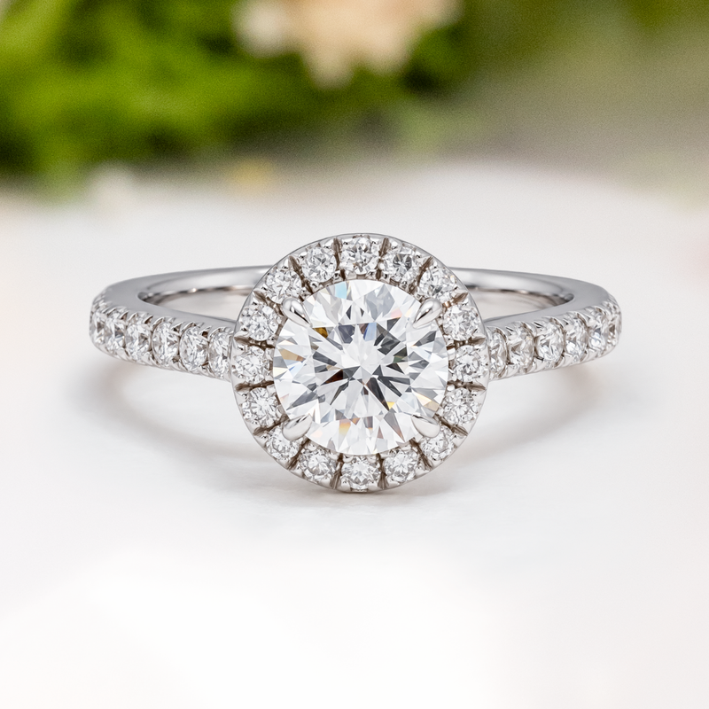LUCCE MONTEVALLE™ Round Lab Diamond 0.82ct D VS1 ld IGI 14K White Gold