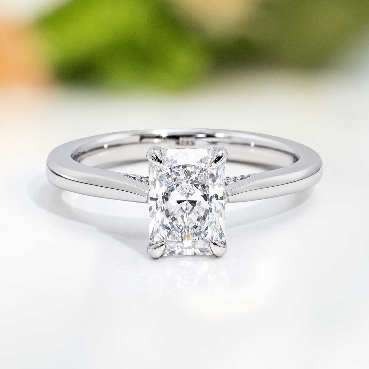 Load image into Gallery viewer, LUCCE AZALEA™ Radiant Lab Diamond 1.28ct E VVS2 Platinum
