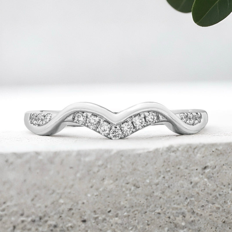 Lucce Fiore Sei Flush 0.11ctw Lab Diamond 14K White Gold